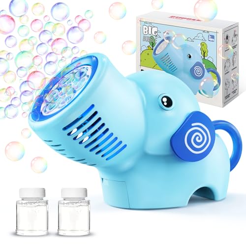 PANACARE Elefant Seifenblasenmaschine, Seifenblasenspielzeug Kinder 5000+ Blasen/Min mit Akku und Seifenblasenlösung für Hochzeit/Geburtstag/Party, Geschenk für Junge&Mädchen 345678 (Pink) (Blue) PANACARE Elefant Seifenblasenmaschine, Seifenblasenspielzeug Kinder 5000+ Blasen/Min mit Akku und Seifenblasenlösung für Hochzeit/Geburtstag/Party, Geschenk für Junge&Mädchen 345678 (Pink) (Blue) von P PANACARE