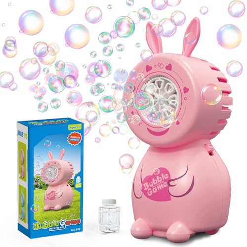 PANACARE Elektrische Seifenblasenmaschine, Seifenblasenspielzeug Kinder 5000+ Blasen/Min mit Seifenblasenlösung für Hochzeit/Geburtstag/Party, Geschenk für Junge&Mädchen 345678, Bubble Machine von P PANACARE