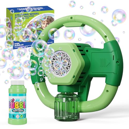 PANACARE Lenkrad Seifenblasenmaschine, Seifenblasenspielzeug Kinder 5000+ Blasen/Min mit Seifenblasenlösung für Hochzeit/Geburtstag/Party/Ostern, Outdoor Geschenk für Junge&Mädchen PANACARE Lenkrad Seifenblasenmaschine, Seifenblasenspielzeug Kinder 5000+ Blasen/Min mit Seifenblasenlösung für Hochzeit/Geburtstag/Party/Ostern, Outdoor Geschenk für Junge&Mädchen von P PANACARE