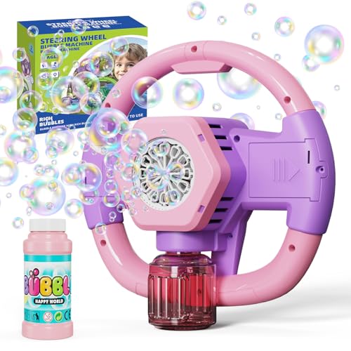 PANACARE Lenkrad Seifenblasenmaschine, Automatische Bubble Blowing Machine Spielzeug Kinder 10000+ Blasen/Min mit Seifenblasenlösung für Hochzeit/Geburtstag/Party/Ostern, Outdoor Geschenk für Jungen von P PANACARE
