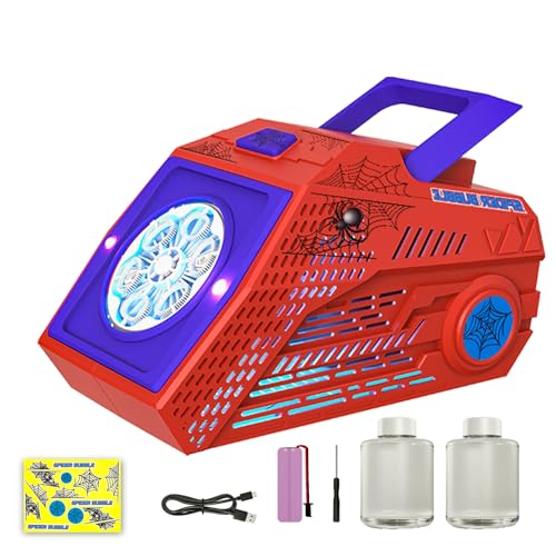 PANACARE Professionelle Seifenblasenmaschine mit Batterie Automatischer Seifenblasenmacher für Kinder, 10000+ Blasen pro Minute mit Seifenblasenlösung, tragbares Blasen-Blasen-Blasen-Spielzeug von P PANACARE