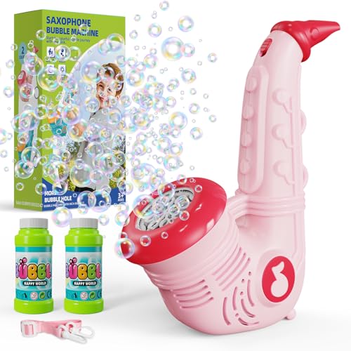 PANACARE Saxophon Seifenblasenmaschine für Kinder, Bubble Machine 5000+ Blasen/Min mit Seifenblasenlösung für Hochzeit/Geburtstag/Party/Ostern, Kinderspielzeug Geschenk für Junge&Mädchen 345678(Pink) PANACARE Saxophon Seifenblasenmaschine für Kinder, Bubble Machine 5000+ Blasen/Min mit Seifenblasenlösung für Hochzeit/Geburtstag/Party/Ostern, Kinderspielzeug Geschenk für Junge&Mädchen 345678(Pink) von P PANACARE