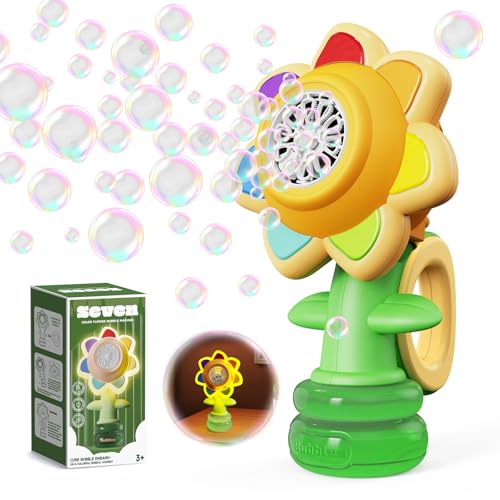 PANACARE Seven Color Bubble Machine WX2405 Sonnenblumen Seifenblasenmaschine, Seifenblasenspielzeug Kinder 5000+ Seifenblasen/Min mit Akku und Seifenblasenlösung für Geburtstag/Party/Hochzeit PANACARE Seven Color Bubble Machine WX2405 Sonnenblumen Seifenblasenmaschine, Seifenblasenspielzeug Kinder 5000+ Seifenblasen/Min mit Akku und Seifenblasenlösung für Geburtstag/Party/Hochzeit von P PANACARE