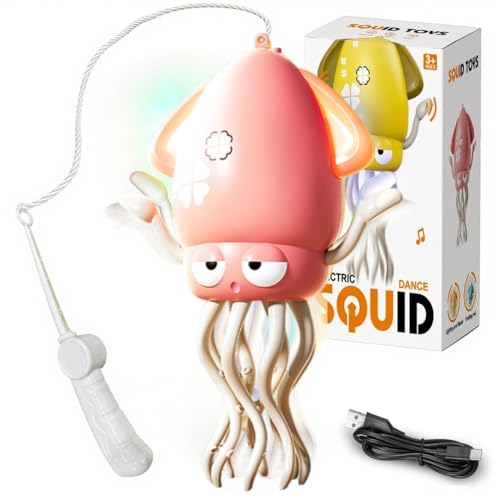 PANACARE Tanzender Krake, Elektronische Kinderspielzeug mit Musik/Licht/USB, Musikalisches Kinderspielzeug Geburtstag Geschenk für Baby ab 3 4 5 6 7Jahr, Tiktok Dance Oktopus Toy Kids von P PANACARE