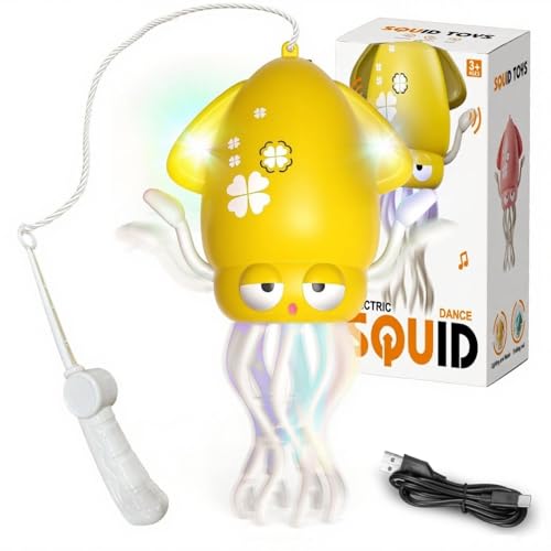 PANACARE Tanzender Krake, Elektronische Kinderspielzeug mit Musik/Licht/USB, Musikalisches Kinderspielzeug Geburtstag Geschenk für Baby ab 3 4 5 6 7Jahr, Tiktok Dance Oktopus Toy Kids von P PANACARE