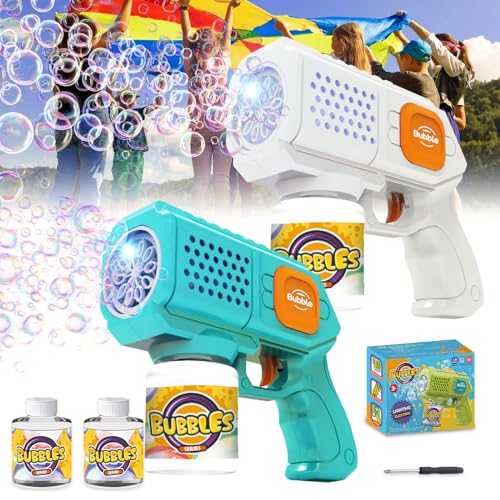 Panacare Elektronische Seifenblasenpistole, Bubble Gun Kinder mit Seifenblasenlösung, Bubble Machine Toys 5000+ Blasen Outdoor Geschenk für Geburtstag/Party/Hochzeit, Bubble Gun 3-10Jahr (B+W) Panacare Elektronische Seifenblasenpistole, Bubble Gun Kinder mit Seifenblasenlösung, Bubble Machine Toys 5000+ Blasen Outdoor Geschenk für Geburtstag/Party/Hochzeit, Bubble Gun 3-10Jahr (B+W) von P PANACARE