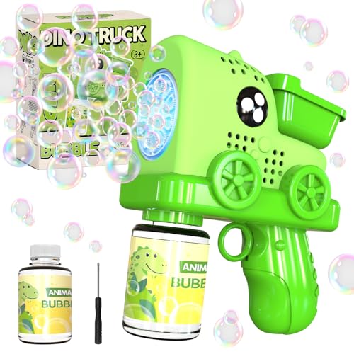 Panacare Dinosaurier Truck Seifenblasenpistole, Seifenblasenmaschine Gun Kinder 5000+ Blasen/Minute mit Seifenblasenlösung, Seifenblasenspielzeug Geschenk für Kinder/Geburtstag/Party, Bubble Gun Panacare Dinosaurier Truck Seifenblasenpistole, Seifenblasenmaschine Gun Kinder 5000+ Blasen/Minute mit Seifenblasenlösung, Seifenblasenspielzeug Geschenk für Kinder/Geburtstag/Party, Bubble Gun von P PANACARE