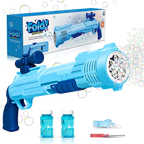 Panacare Rifle Seifenblasenpistole, Seifenblasenmaschine Gun für Kinder 5000+ Blasen/Minute mit Seifenblasenlösung*2, Blasenmaschine Blasenspielzeug Geschenk für Kinder/Geburtstag/Party, Bubble Gun von P PANACARE