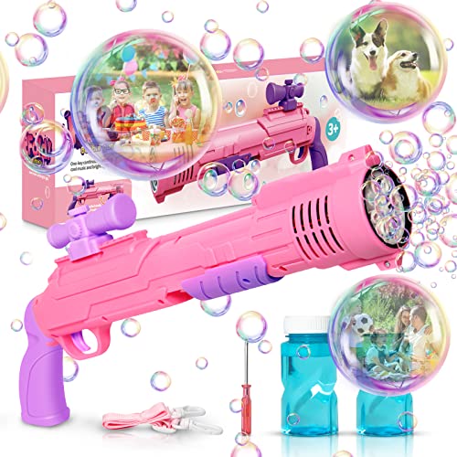 Panacare Rifle Seifenblasenpistole, Seifenblasenmaschine Gun für Kinder 5000+ Blasen/Minute mit Seifenblasenlösung*2, Blasenmaschine Blasenspielzeug Geschenk für Kinder/Geburtstag/Party (Pink) Panacare Rifle Seifenblasenpistole, Seifenblasenmaschine Gun für Kinder 5000+ Blasen/Minute mit Seifenblasenlösung*2, Blasenmaschine Blasenspielzeug Geschenk für Kinder/Geburtstag/Party (Pink) von P PANACARE