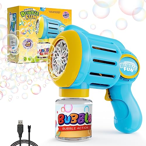 Panacare Kinder Seifenblasenpistole, Seifenblasenmaschine Kinder 10000 Blasen/Min mit Seifenblasenlösung und Akku, Seifenblasenspielzeug Outdoor Geschenk für Kinder/Geburtstag/Party, Bubble Gun von P PANACARE
