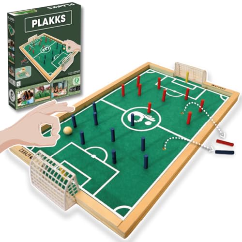 PLAKKS | Fußball-Brettspiel | Von 3 bis 99 Jahre | 2 bis 4 Spieler | Für Kinder und Erwachsene | Holzspiel | Lern- und Geschicklichkeitsspiele | Kreatives Spiel | Für die ganze Familie | Tischfussball PLAKKS | Fußball-Brettspiel | Von 3 bis 99 Jahre | 2 bis 4 Spieler | Für Kinder und Erwachsene | Holzspiel | Lern- und Geschicklichkeitsspiele | Kreatives Spiel | Für die ganze Familie | Tischfussball von P PLAKKS