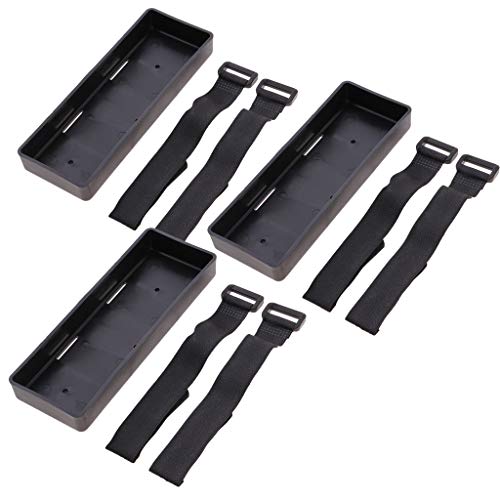 P Prettyia 3er Tragbare Batterie Kasten Batteriehalter Batteriefach Box für 1/10 und 1/8 SCX10 AXIAL RC4WD D90 RC Auto LKW von P Prettyia