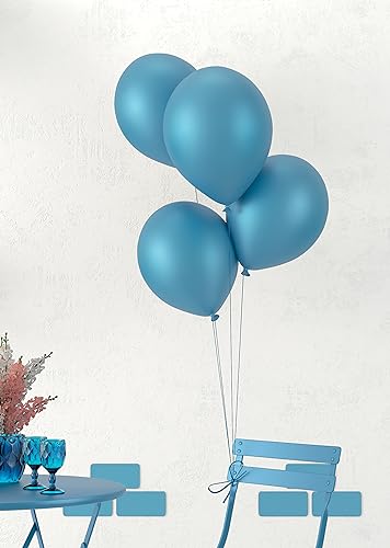 P'tit Clown - 22436 – 10 Luftballons Chrom 30 cm – Blau von P'tit Clown