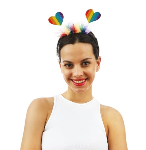 P'tit Clown - 23257 | Haarreif Regenbogen mit Herz - Pride - Drücken Sie Ihren Stolz mit Stil und hervorragender Qualität aus! von P'tit Clown