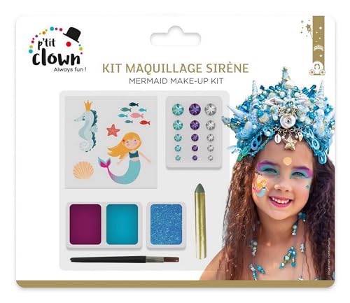 P'tit Clown 23347 Meerjungfrauen-Make-up-Set, Rosa, Blau von P'tit Clown