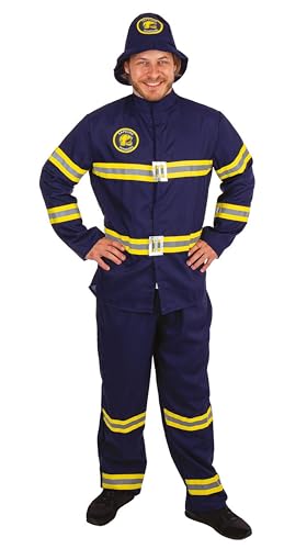 P'tit Clown re21097 – Kostüm für Erwachsene, Feuerwehrmann, Blau, Größe L/XL von P'tit Clown