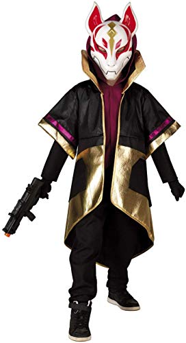 P.D. Prestige & Deluxe Karneval Kleid kompatibel mit FORTNITE Drift Fox Größe 7 8 Jahre (7-8 Jahre: Körpergröße Mädchen/oder 128 cm) von Guoml