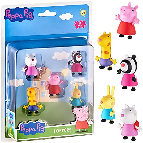 P.M.I. Peppa Pig Bleistift Aufsätze |5 Peppa Pig Spielzeuge in 1 Packung | Sammeln Sie alle 12 Peppa Pig Charaktere/Mini-Spielzeuge |Kinderspielzeug & Party-Zubehör | Peppa Pig Spielzeug-Set von P.M.I.