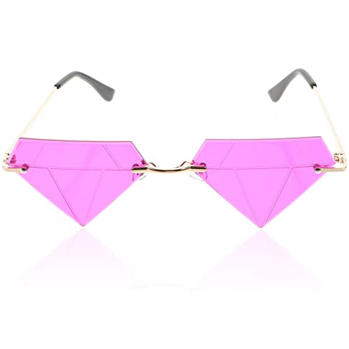 PACKOVE 1 Paar Diamantförmige Disco-Party-Brille modische sonnenbrillen für damen randlose Sonnenbrille damen sonnenbrille kind sonnenbrille Hochzeitsdekoration rahmenlose brille von PACKOVE