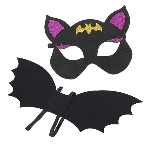 PACKOVE 1 Satz Fledermausflügel Kostümset für Leichte Cosplay Maske für Halloween Tier Themenparty und Maskerade für Jahre Schwarz mit Feiner Verarbeitung und Einfachem Tragekomfort von PACKOVE