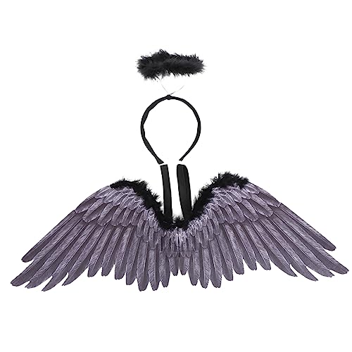 PACKOVE 1 Satz Flügel Stirnband Set für Frauen Große Federflügel Kostüm Zubehör für Halloween Karneval und Cosplay Langlebiges und Hautfreundliches Material für Partys und Aufführungen PACKOVE 1 Satz Flügel Stirnband Set für Frauen Große Federflügel Kostüm Zubehör für Halloween Karneval und Cosplay Langlebiges und Hautfreundliches Material für Partys und Aufführungen von PACKOVE