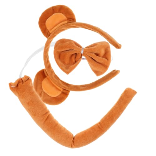 PACKOVE 1 Satz Head Hoop Affenohren und Affenhaarband Affenohren Stirnband für Party Cosplay Affenkostüm niedliches Tierohr-Stirnband Stoff Brown von PACKOVE