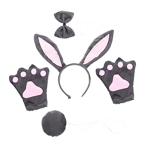 PACKOVE 1 Satz Katzenohren Kostümset für Teiliges Tier Haarband mit Hasenohren und Handschuhen für Halloween und Kostümpartys Niedliche Cosplay Accessoires für Jungen und Mädchen PACKOVE 1 Satz Katzenohren Kostümset für Teiliges Tier Haarband mit Hasenohren und Handschuhen für Halloween und Kostümpartys Niedliche Cosplay Accessoires für Jungen und Mädchen von PACKOVE
