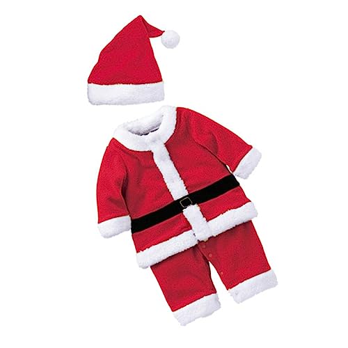 PACKOVE 1 Satz kleidung Kleider Weihnachtsoutfits Weihnachtskostüm für Mädchen Weihnachtsmann-Outfits für Jungen Weihnachten zweiteiliger Anzug einstellen Kind rot von PACKOVE