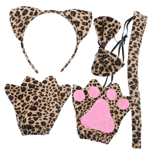 PACKOVE 1 Satz Leopard Kostüm Set für Erwachsene Tier Cosplay Stirnband mit und Fliege für Halloween und Karneval Niedliches Accessoire für Partys und Kostümpartys PACKOVE 1 Satz Leopard Kostüm Set für Erwachsene Tier Cosplay Stirnband mit und Fliege für Halloween und Karneval Niedliches Accessoire für Partys und Kostümpartys von PACKOVE