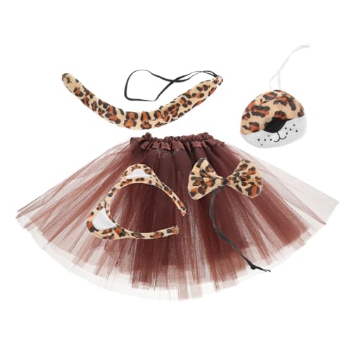 PACKOVE 1 Satz Leoparden Kostüm Set für Teiliges Tierkostüm mit Haarreif Fliege Tiernase und Tutu Rock für Halloween und Weihnachtsfeiern für Kostümpartys und Themenveranstaltungen PACKOVE 1 Satz Leoparden Kostüm Set für Teiliges Tierkostüm mit Haarreif Fliege Tiernase und Tutu Rock für Halloween und Weihnachtsfeiern für Kostümpartys und Themenveranstaltungen von PACKOVE