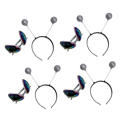 PACKOVE 1 Satz Partybrille Äußere Rave Party-cosplay-stirnbänder Alien-stirnbänder Gläser Halloween Lustig Ausländer Stirnband Karikatur Randlos Uv Albern Thematisiert Kostüm Plastik von PACKOVE