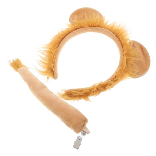 PACKOVE 1 Set Löwen Stirnband Set Haarband Tierohren Erwachsenenkostüm Urlaub Cosplay Kostüm Damen Kleinkind Plus Kit Das Tierlöwenkostüm von PACKOVE