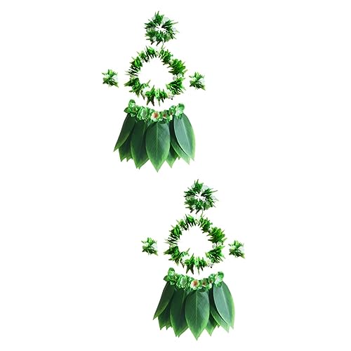 PACKOVE 10 Stk grüne Grasröcke für Erwachsene Rock aus tropischem Gras Hula Kostüme für Männer Kleidung für Männer hawaiianischer Blattrock Luau-Kostüm bilden Armband Halskette Bankett von PACKOVE
