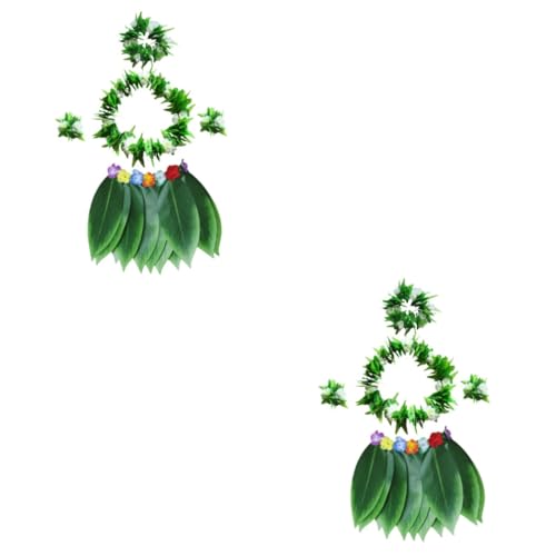 PACKOVE 10 Stk Strand-Outfits Strand Halskette Outfit für Mädchen Luau-Tanzröcke blätterrock hochzeitslaken Halsketten eine Halskette bilden Kleidung Requisiten Grasröcke Männer und Frauen von PACKOVE