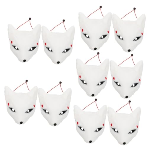 PACKOVE 10 Stk Plüsch-Fuchs-Maske Requisiten für Fotoautomaten japanische Accessoires leer von PACKOVE