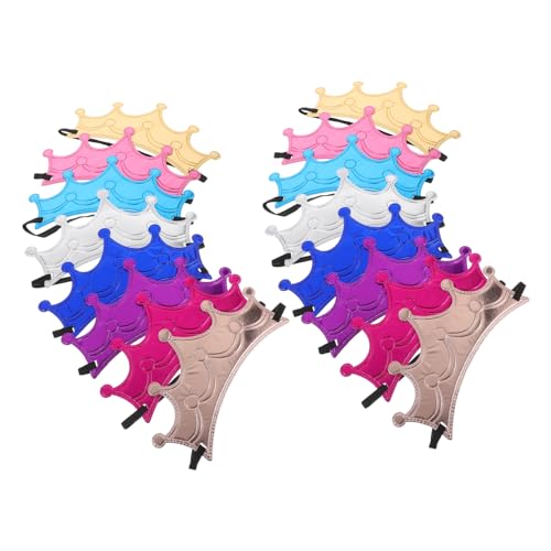 PACKOVE 16 Stück Kronen-Haarschmuck Tiara der Geburtstagskönigin Kopfbedeckung Glitzer-Partygirl-Kronenhüte Karikatur Rosa Geburtstagshut Requisiten Prinzessin -Party -Dekoration Polyester von PACKOVE