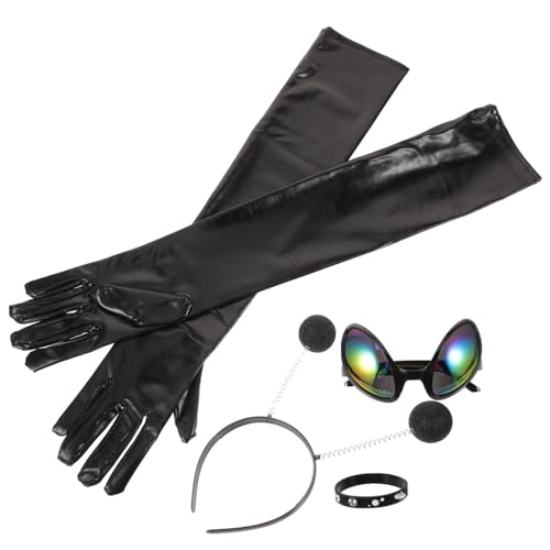 PACKOVE 1Satz Kreatives Alien Zubehör Mit Sonnenbrille Stirnband Handschuhen Für Partys Festivals Einzigartiges Stilvolles Design Für Unvergessliche Auftritte von PACKOVE