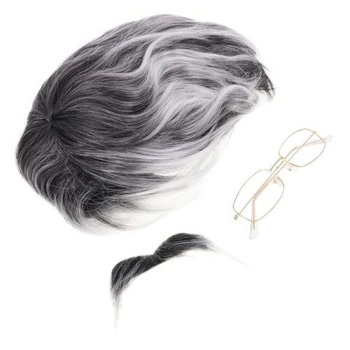 PACKOVE 1Satz Opa Cosplay Set für Halloween Bühnenaufführungen Realistischer Perücke Brille für Männer Jungen Vielseitig Einsetzbar für Verschiedene Anlässe PACKOVE 1Satz Opa Cosplay Set für Halloween Bühnenaufführungen Realistischer Perücke Brille für Männer Jungen Vielseitig Einsetzbar für Verschiedene Anlässe von PACKOVE