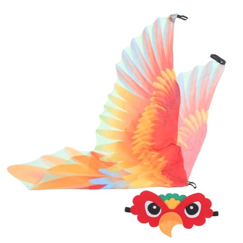 PACKOVE 1Satz Papageien Kostümset für Vogelflügeln Maske Halloween Kostümzubehör für Verkleidung Geburtstagsfeiern Karnevalsfeiern von PACKOVE
