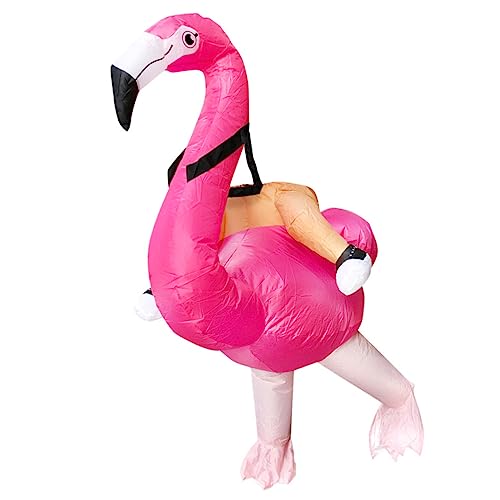 PACKOVE 1Stk aufblasbares Kostüm Halloween aufblasbare Kostüme Partygeschenke in die Luft jagen Kleider Flamingo-Kostüm Flamingo aufblasbare Kleidung die Kuh Requisiten von PACKOVE