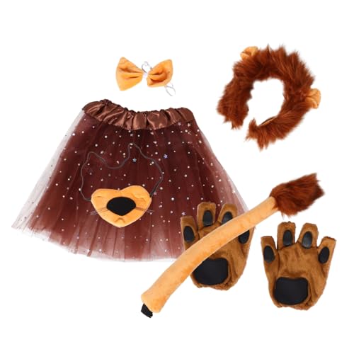 PACKOVE 1satz Löwenkostüm Mit Stirnband Rock Und Für Mädchen Verspieltes Tierkostüm Für Halloween Und Cosplay-events Und Bequemes Kostümzubehör Für Kleine Löwenfreunde PACKOVE 1satz Löwenkostüm Mit Stirnband Rock Und Für Mädchen Verspieltes Tierkostüm Für Halloween Und Cosplay-events Und Bequemes Kostümzubehör Für Kleine Löwenfreunde von PACKOVE