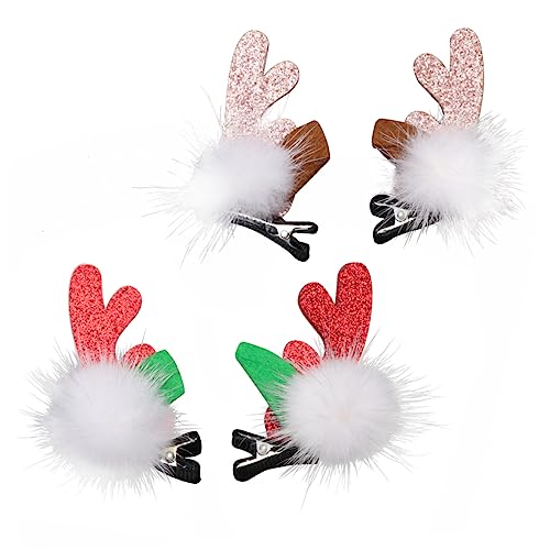 PACKOVE 2 Paare Weihnachts Haarspangen Geweih Design Festliche Haarclips für Mädchen Party Haarschmuck Niedliche Rentier Haaraccessoires für Weihnachtsfeier PACKOVE 2 Paare Weihnachts Haarspangen Geweih Design Festliche Haarclips für Mädchen Party Haarschmuck Niedliche Rentier Haaraccessoires für Weihnachtsfeier von PACKOVE