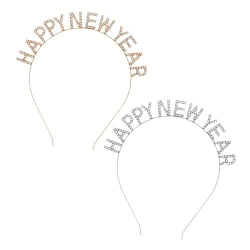 PACKOVE 2 STÜCK Glitzer Haarreifen mit Buchstaben und Strass für Neujahrsfeiern Dekorativer Happy Year Kopfschmuck für Festliche Anlässe Leicht und Langlebig PACKOVE 2 STÜCK Glitzer Haarreifen mit Buchstaben und Strass für Neujahrsfeiern Dekorativer Happy Year Kopfschmuck für Festliche Anlässe Leicht und Langlebig von PACKOVE