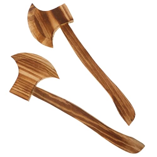 PACKOVE 2 STÜCK Holzäxte für Halloween Kostüme Requisiten Hochwertigem Holz Sicher und Langlebig für LARP Cosplay und Dekoration von PACKOVE
