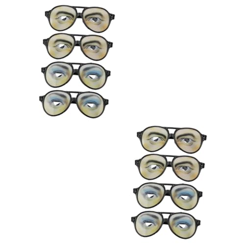 PACKOVE 2 Sätze 4 Stk Augen-party-brille Kidcraft-spielset Brillen Foto Requisiten Brillenspielzeug Blöde Sonnenbrille Vintage-brille Neuheit Schmücken Lustig Männer Und Frauen Plastik von PACKOVE