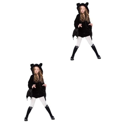PACKOVE 2 Sätze Fledermaus-Cosplay-Outfit Kleidung für Kinder Kleidung für Frauen-Outfits halloween kostüm kinder halloween+kostüm+kinder Kleider Kinderkleidung Halloween-Fledermaus-Kostüm von PACKOVE