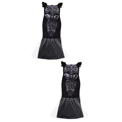 PACKOVE 2 Stk Halloween-Hexenkostüm Gothic-Outfits für Frauen Kleid-Leggings für Frauen halloween kostüm halloween costume Kleider formelle Kleidung Halloween-Skelettkleid Hexenkleid Geist von PACKOVE