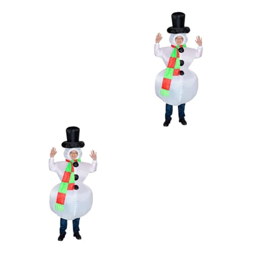 PACKOVE 2 Stk Weihnachts-Cosplay-Outfit lustiger festlicher anzug Schneemann-Outfit aufblasbares Kostüm Kleider kleidung Weihnachtskostüm Party Kleid Halloween aufblasbarer Anzug von PACKOVE