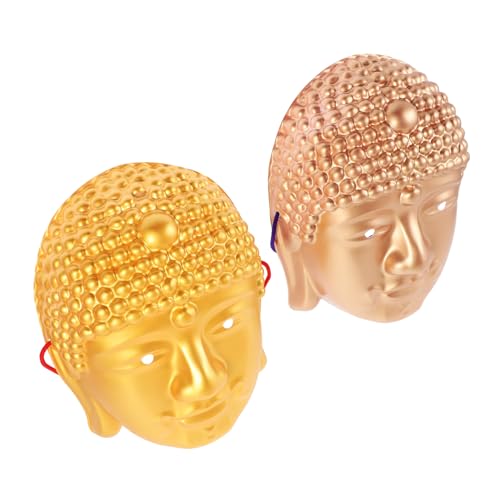 PACKOVE 2 Stück Buddha Kopf Masken Maske Vollgesichts Kostümmaske für Damen und Herren Realistische Plastikmaske für Karneval Fasching Party PACKOVE 2 Stück Buddha Kopf Masken Maske Vollgesichts Kostümmaske für Damen und Herren Realistische Plastikmaske für Karneval Fasching Party von PACKOVE