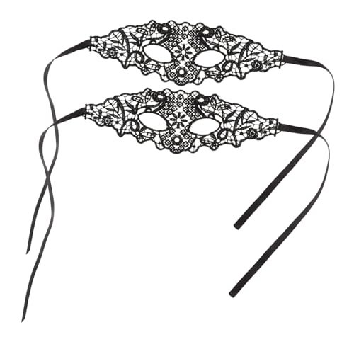 PACKOVE 2 Stück Halbmaske für Damen Masquerade Maske Spitze für Karnevalsfeiern Halloween und Cosplay Dekorative Augenmaske für Besondere Anlässe PACKOVE 2 Stück Halbmaske für Damen Masquerade Maske Spitze für Karnevalsfeiern Halloween und Cosplay Dekorative Augenmaske für Besondere Anlässe von PACKOVE